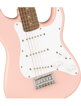 SQUIER Mini Stratocaster Laurel Shell Pink chez Guitar Maniac