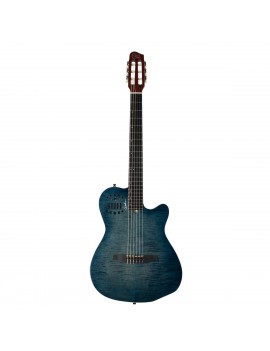 Godin ACS Denim Blue Flame est une guitare électro-acoustique nylon