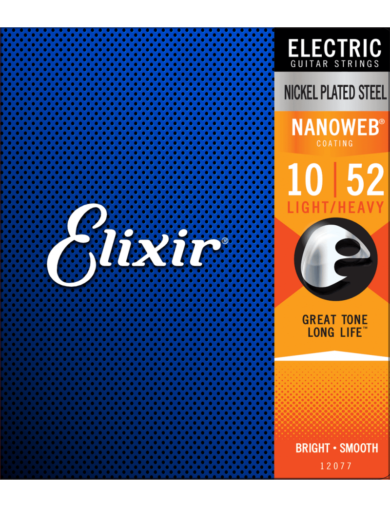 Elixir 12077 Nanoweb cordes électriques nickel 10/52 0733132120772