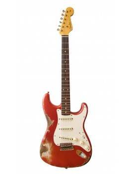 Fender Custom Shop 2021edition 59 Strat heavy relic RW super faded aged candy apple red + étui