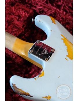 Fender Custom Shop W21 limited edition 1967 Stratocaster heavy relic RW aged sonic blue over 3CS Guitar Maniac Nice