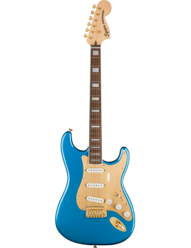 Squier 40th Anniversary Stratocaster Gold Edition LRL lake placid blue 0379410502 885978971824 Guitar Maniac