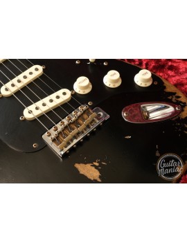 Fender Custom Shop S20 limited Poblano Stratocaster MN super heavy relic aged black + étui