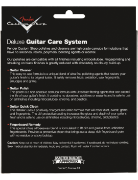 Fender Custom Shop Deluxe Guitar Care System 4 Pack entretien