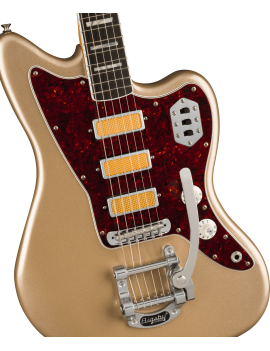 Fender Gold Foil Jazzmaster EB shoreline gold chez Guitar Maniac Nice
