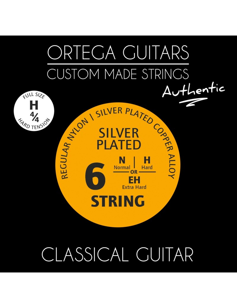 Ortega Authentic cordes guitare classique Nylon Hard Tension