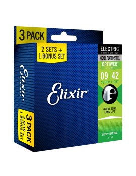 Elixir 16550 pack de 3 jeux Electric Optiweb 9-42