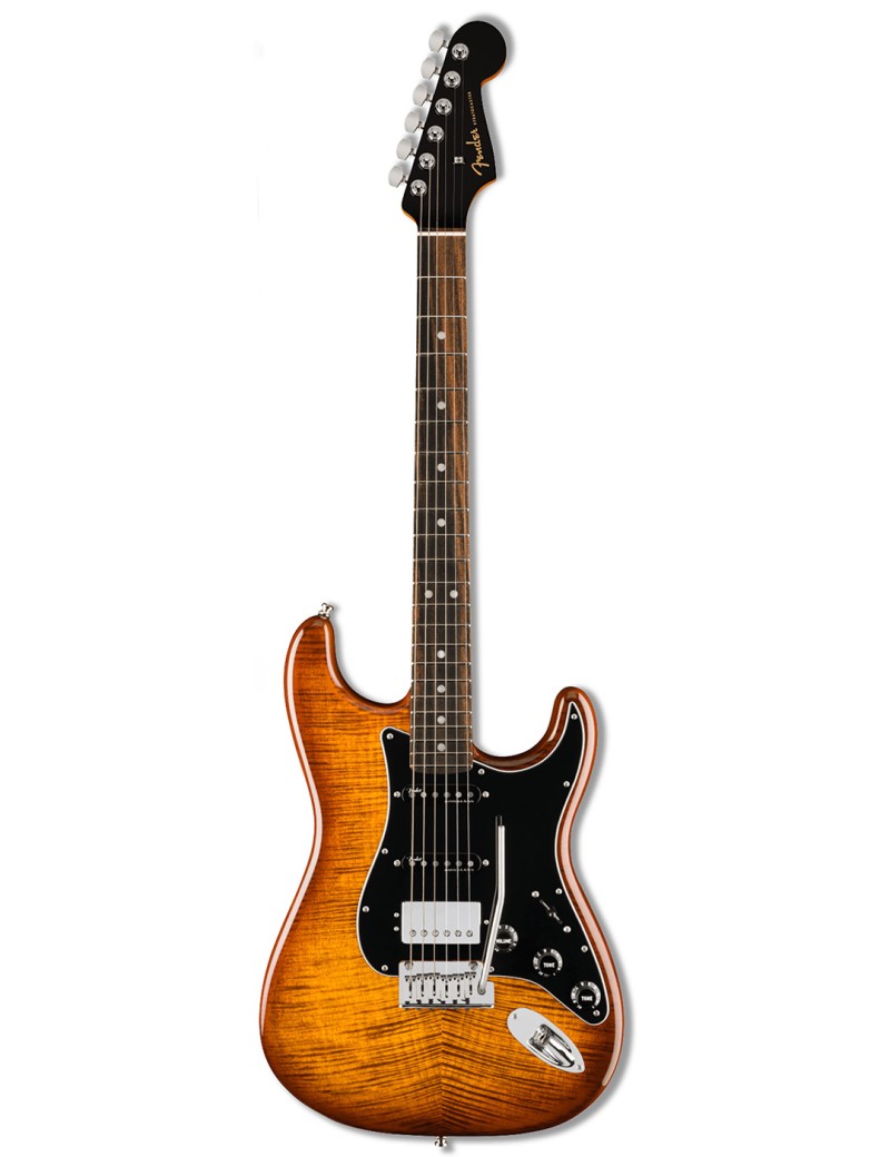 Fender limited DE American Ultra Strat HSS EB tiger eye + étui