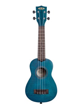 Kala KA-SEMB exotic mahogany trans blue ukulele soprano