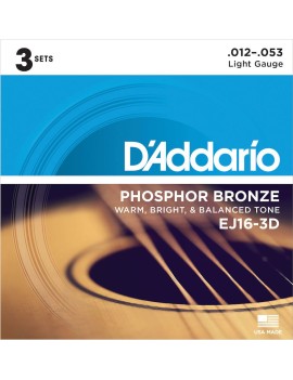 D'Addario EJ16-3D pack 3...