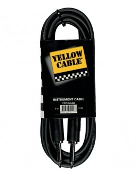 Yellow Cable G63D câble instrument 3M droit/droit