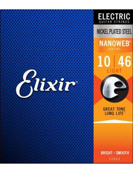 Elixir 12052 Nanoweb cordes électriques nickel light 10/46