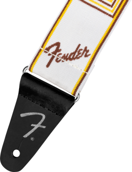 FENDER Sangle Weighless Monogram WBY White/Brown/Yellow